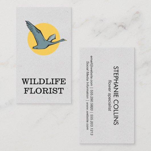 Vlieggans Visitekaartje (Voorkant / Achterkant)