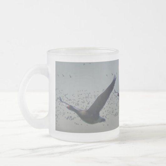 Vliegganzen Mok van gevroren glas (Links)