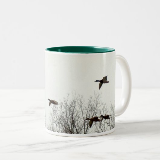 Vliegganzen Tweekleurige Koffiemok (Voorkant rechts)