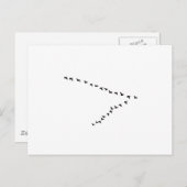 Vliegganzenformatie "V" Briefkaart (Voorkant / Achterkant)