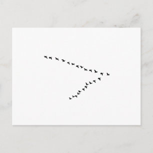 Vliegganzenformatie "V" Briefkaart