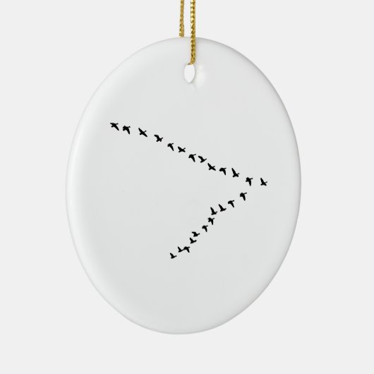 Vliegganzenformatie "V" Keramisch Ornament (Rechts)