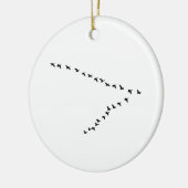 Vliegganzenformatie "V" Keramisch Ornament (Links)