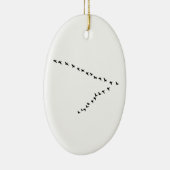 Vliegganzenformatie "V" Keramisch Ornament (Rechts)