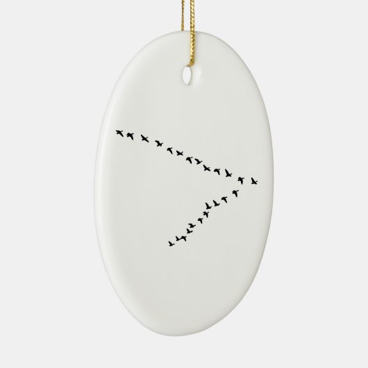 Vliegganzenformatie "V" Keramisch Ornament (Rechts)