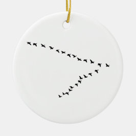 Vliegganzenformatie "V" Metalen Ornament