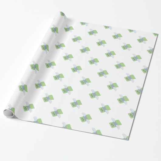 vlieggeld emoji cadeaupapier (Uitgerold)