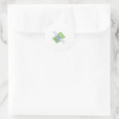 vlieggeld emoji ronde sticker (Tas)