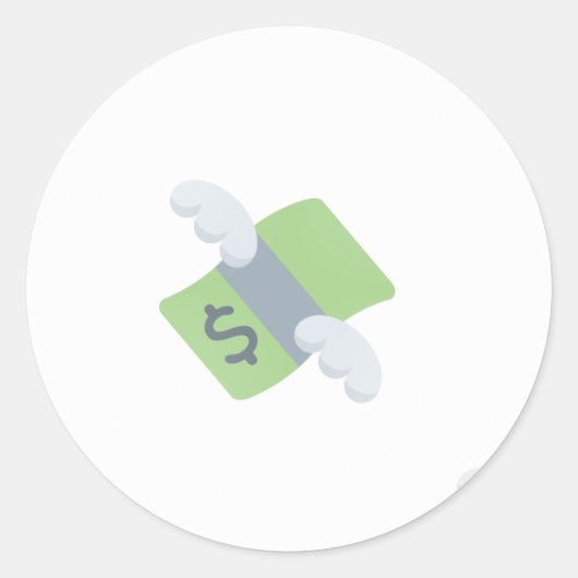 vlieggeld emoji ronde sticker (Voorkant)