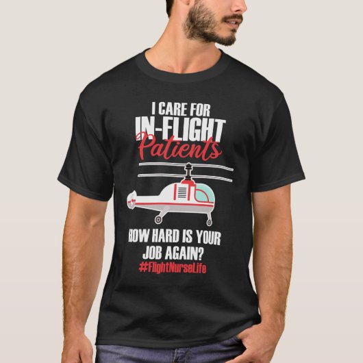 Vlieghandbaggerhelikopter met geregistreerde helik t-shirt (Voorkant)