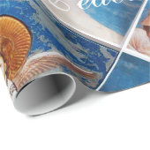 VLIEGHOEK / BLAUWE PARELTJES CHRISTMAS JOY PEACE L CADEAUPAPIER (Rol Hoek)