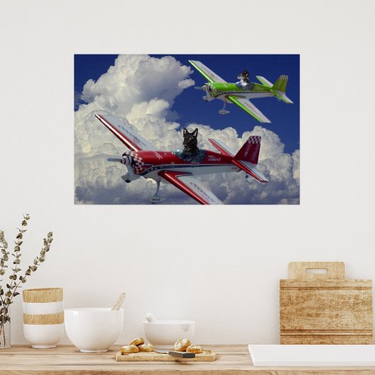 Vlieghonden 4 poster (Keuken)