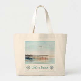Vlieghoog bij Laagwater Boodschappentas Grote Tote Bag