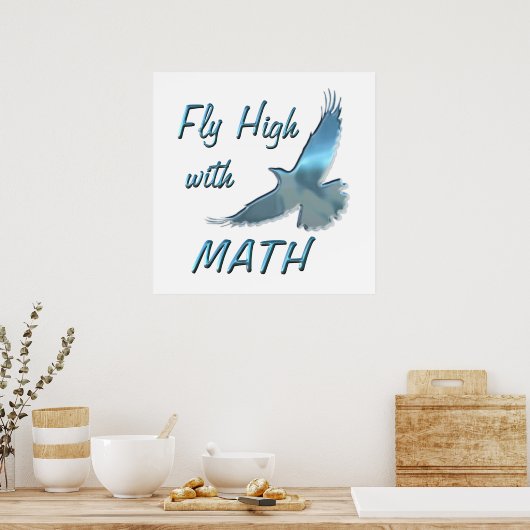 Vlieghoogte met Wiskunde Poster (Keuken)