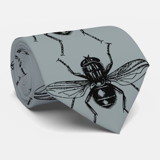 Vliegillustratie Entomologie onderzeeër grijs Stropdas (Opgerold)