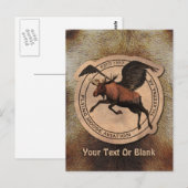 Vliegingspatch van Vliegtuig Briefkaart (Voorkant / Achterkant)