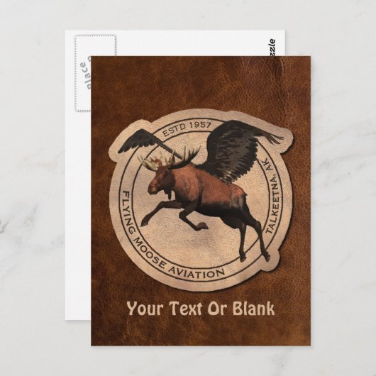 Vliegingspatch van Vliegtuig Briefkaart (Voorkant / Achterkant)