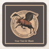 Vliegingspatch van Vliegtuig Kartonnen Onderzetters (Voorkant)