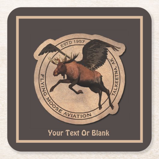 Vliegingspatch van Vliegtuig Kartonnen Onderzetters (Voorkant)