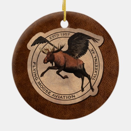 Vliegingspatch van Vliegtuig Keramisch Ornament (Achterkant)