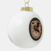 Vliegingspatch van Vliegtuig Keramische Bal Ornament (Links)