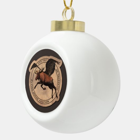 Vliegingspatch van Vliegtuig Keramische Bal Ornament (Rechts)