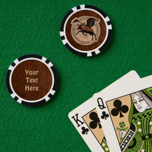 Vliegingspatch van Vliegtuig Poker Chips (Pokertafel (Dubbel))