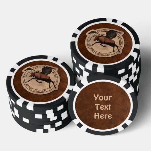 Vliegingspatch van Vliegtuig Poker Chips (Opstapeling)