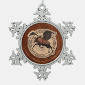 Vliegingspatch van Vliegtuig Tin Sneeuwvlok Ornament (Voorkant)