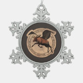 Vliegingspatch van Vliegtuig Tin Sneeuwvlok Ornament (Voorkant)