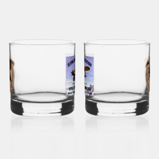 Vliegingspatch van Vliegtuig Whisky Glas (Rechts)