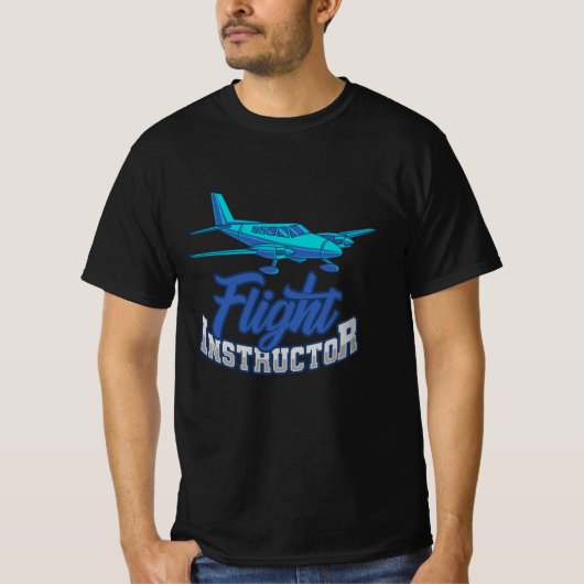 Vlieginstructeur CFI Pilot Trainer Aviation T-shirt (Voorkant)