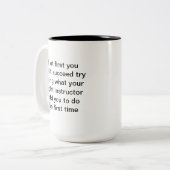 Vlieginstructeur Credo-Mok Tweekleurige Koffiemok (Voorkant links)