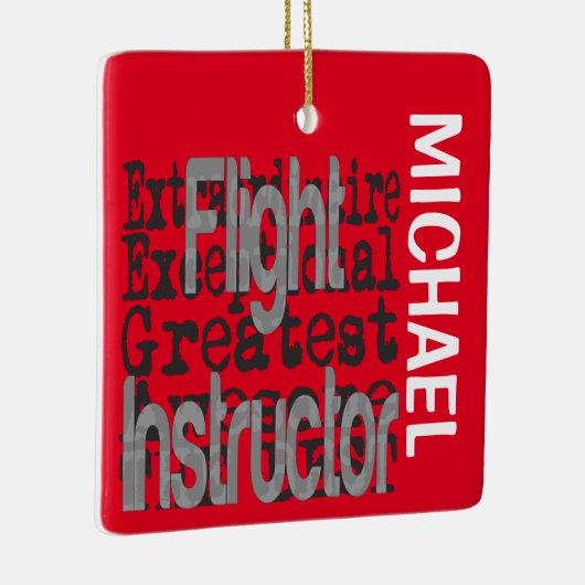Vlieginstructeur Extraordinaire CUSTOM Keramisch Ornament (Rechts)