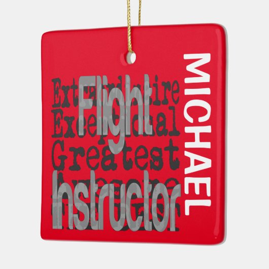 Vlieginstructeur Extraordinaire CUSTOM Keramisch Ornament (Links)