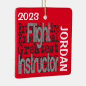 Vlieginstructeur Extraordinaire CUSTOM Keramisch Ornament (Rechts)