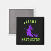 Vlieginstructeur heks Halloween Magneet (Voorkant / Achterkant)