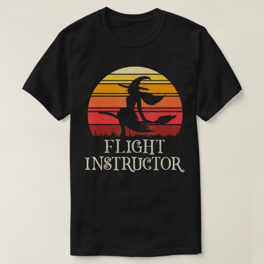 Vlieginstructeur heks t-shirt (Design voorkant)