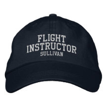 Vlieginstructeur Pilot Navy Blue & White Custom
