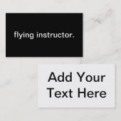 Vlieginstructeur Visitekaartje (Voorkant / Achterkant)