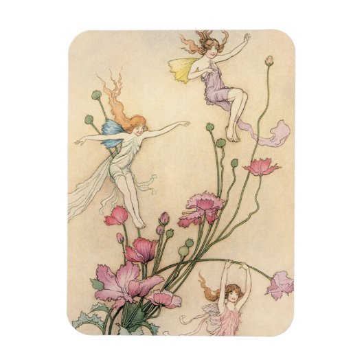  vliegjes, drie spirits gevuld met joy magneet (Verticaal)