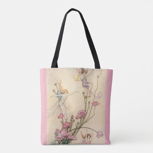  vliegjes, drie spirits gevuld met joy tote bag (Achterkant)