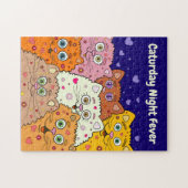 Vliegkoorts op de avond van de caturale Cartoon Legpuzzel (Horizontaal)