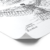 Vliegmachine 1889 Kunst voor patenten - Witboek Poster (Hoek)