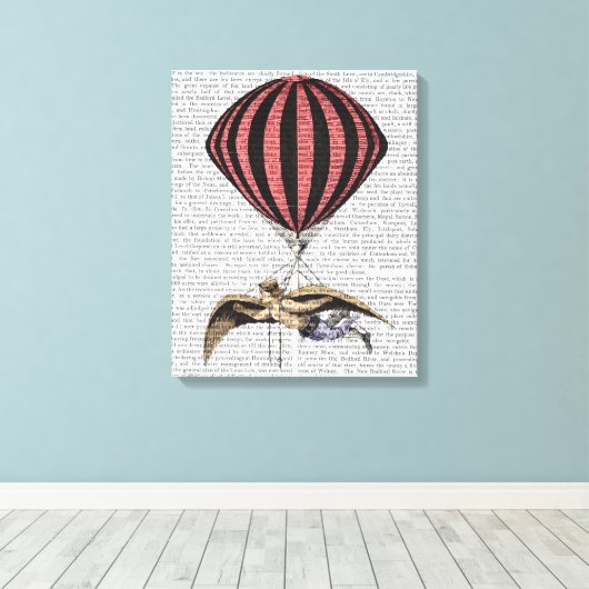  vliegmachine canvas afdruk (Insitu (Houten vloer))