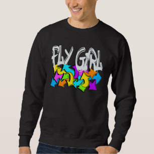 Vliegmeisje 80s 90s B Girl Old School Hip Hop 1 Trui