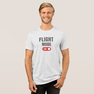 VLIEGMODUS AAN — Minimalistisch Vlieg Reizen Tri-Blend Shirt