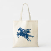 Vliegpaard - Indigostijl blauw en wit Tote Bag (Achterkant)