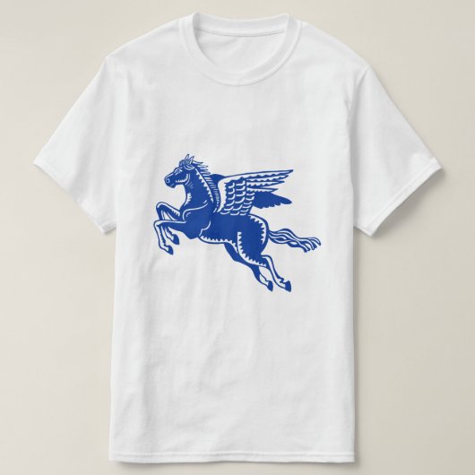 Vliegpaard - Navy Blue en White T-Shirt (Design voorkant)