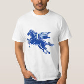 Vliegpaard - Navy Blue en White T-Shirt (Voorkant)